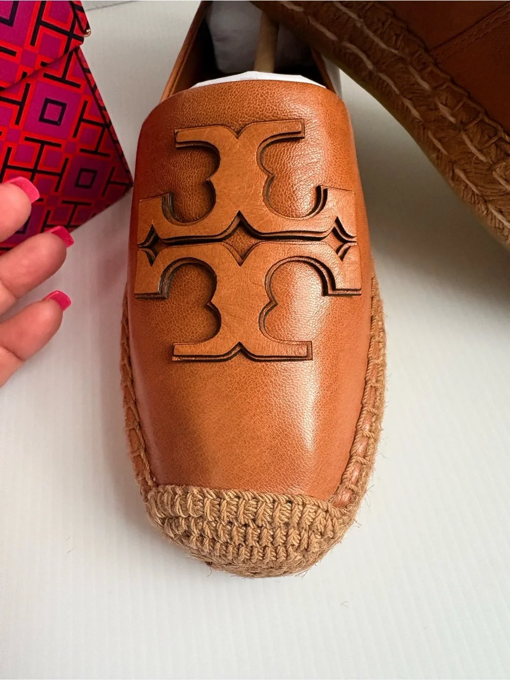 Tory Burch Women's INES Platform Espadrilles Tan 8.5 NIB